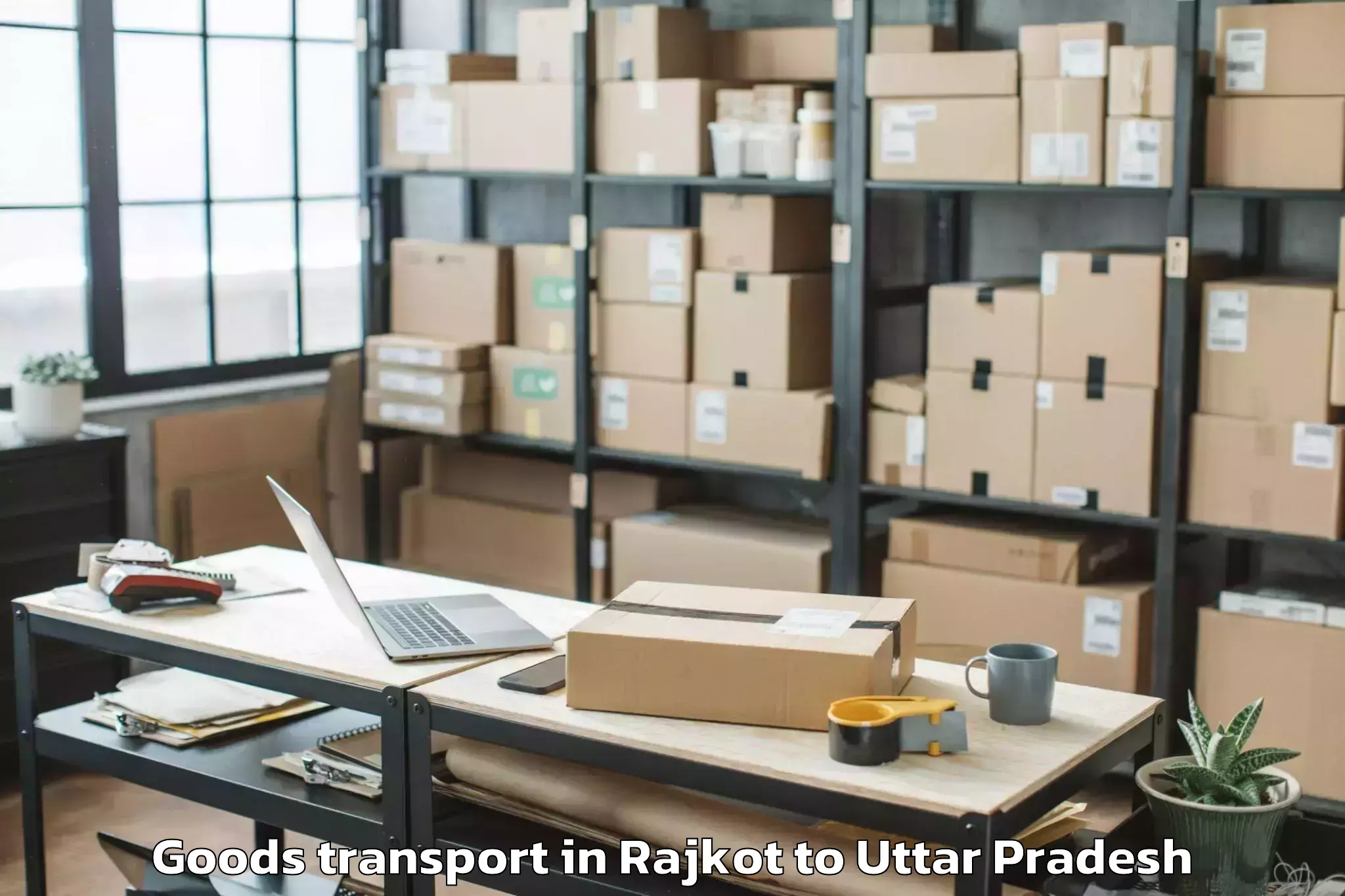 Discover Rajkot to Raebareli Goods Transport